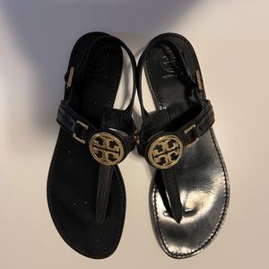 Tory Burch Black Leather Sandals
